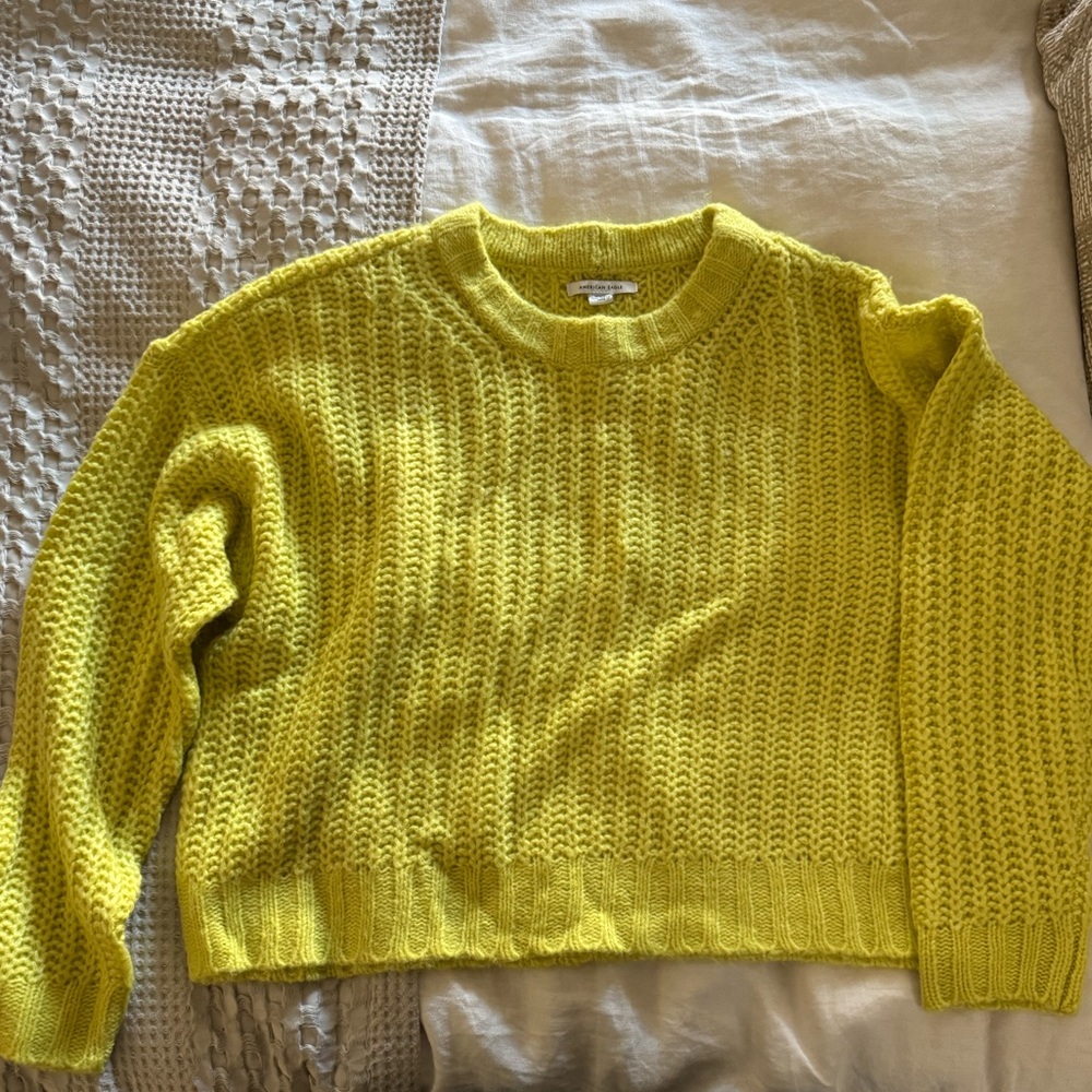 Cozy Yellow Cropped Sweater